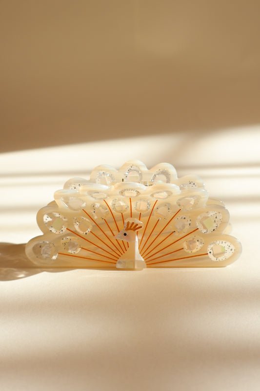 Barrette paon RoyalPeacockCollection deuxième édition【Perle】