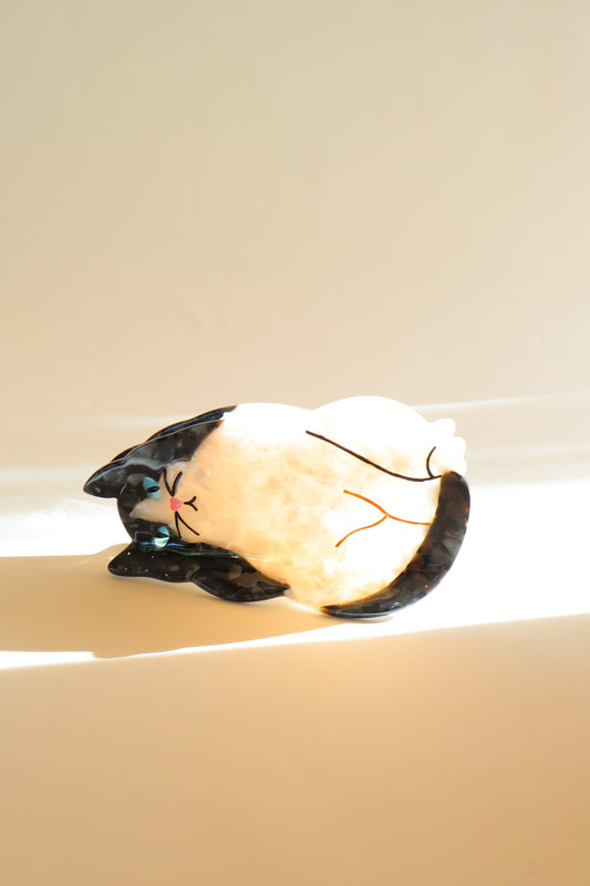 Barrette chat bicolore (hachiware)