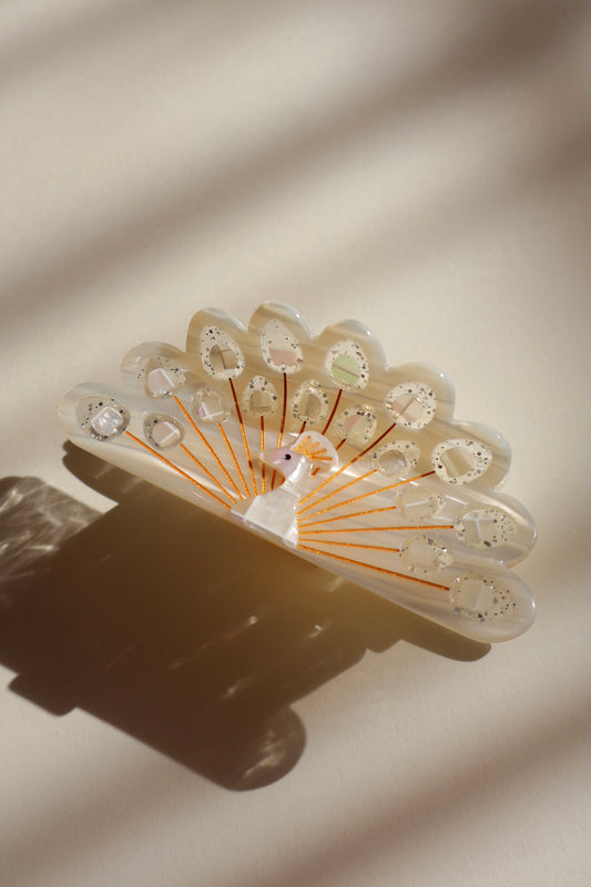 Barrette paon RoyalPeacockCollection deuxième édition【Perle】