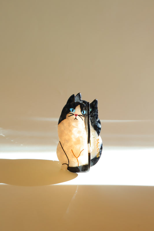 Barrette chat bicolore (hachiware)