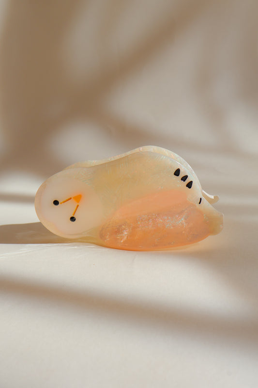 Barrette en forme d'effraie (hibou)