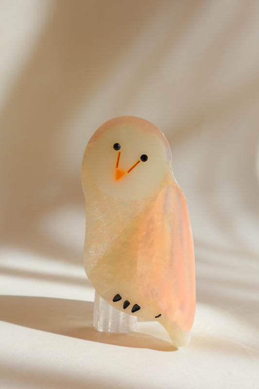 Barrette en forme d'effraie (hibou)