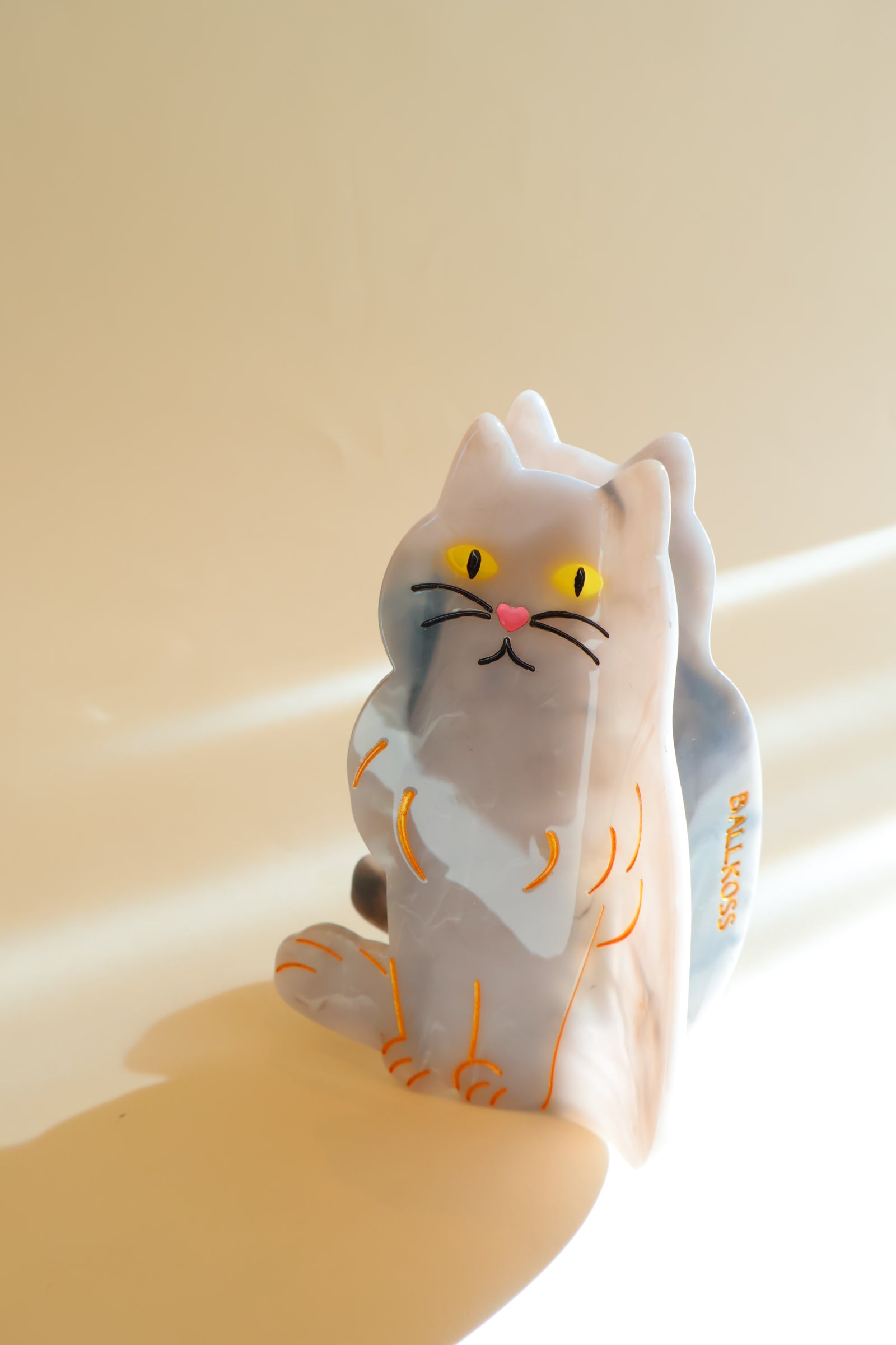 グレーの猫のヘアヘアクリップを販売 動物のヘアクリップ、ヘア