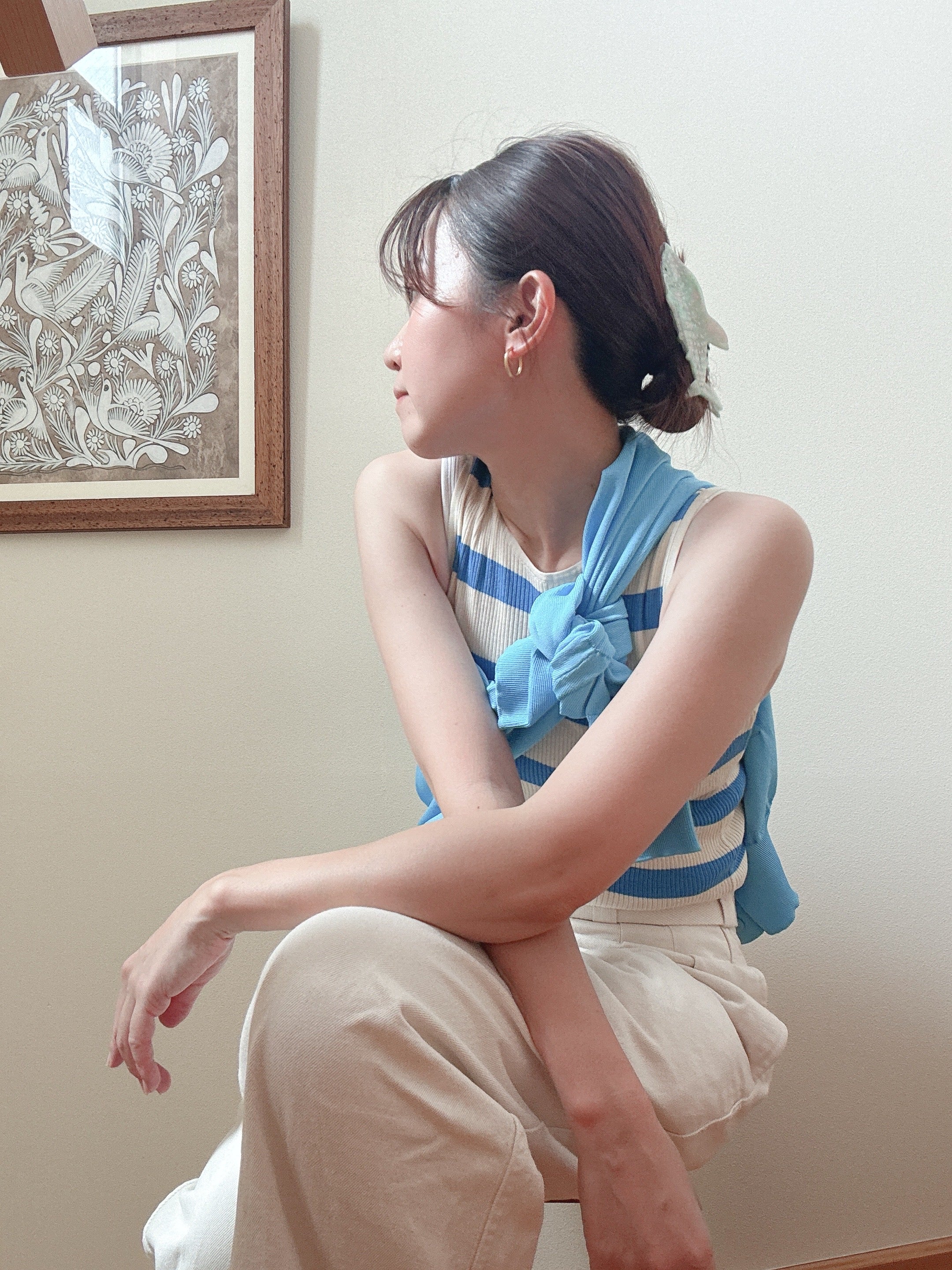 ヘアクリップ レジン 6.5cmオーバルマトリカリアとヒメウツギ プリンスカラー ジンベイザメのヘアクリップを販売 海の生き物のヘアクリップ、ヘア