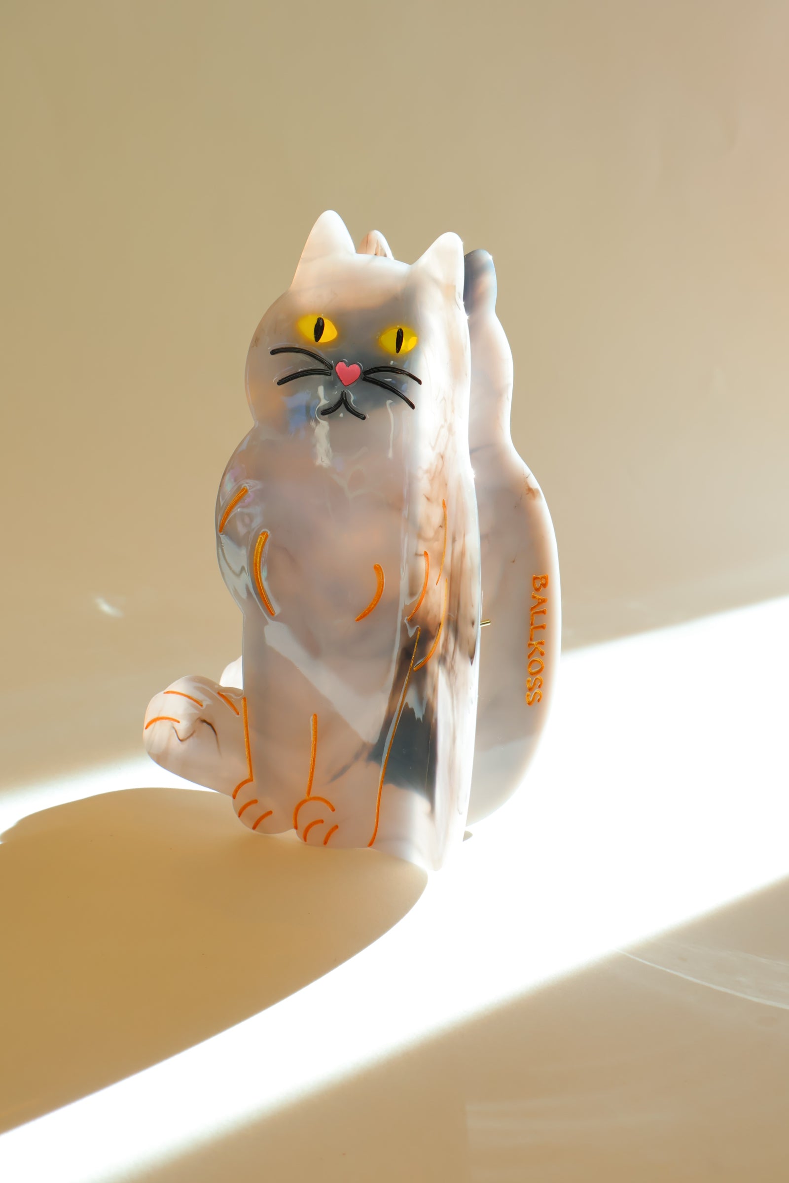 グレーの猫のヘアヘアクリップを販売 動物のヘアクリップ、ヘア