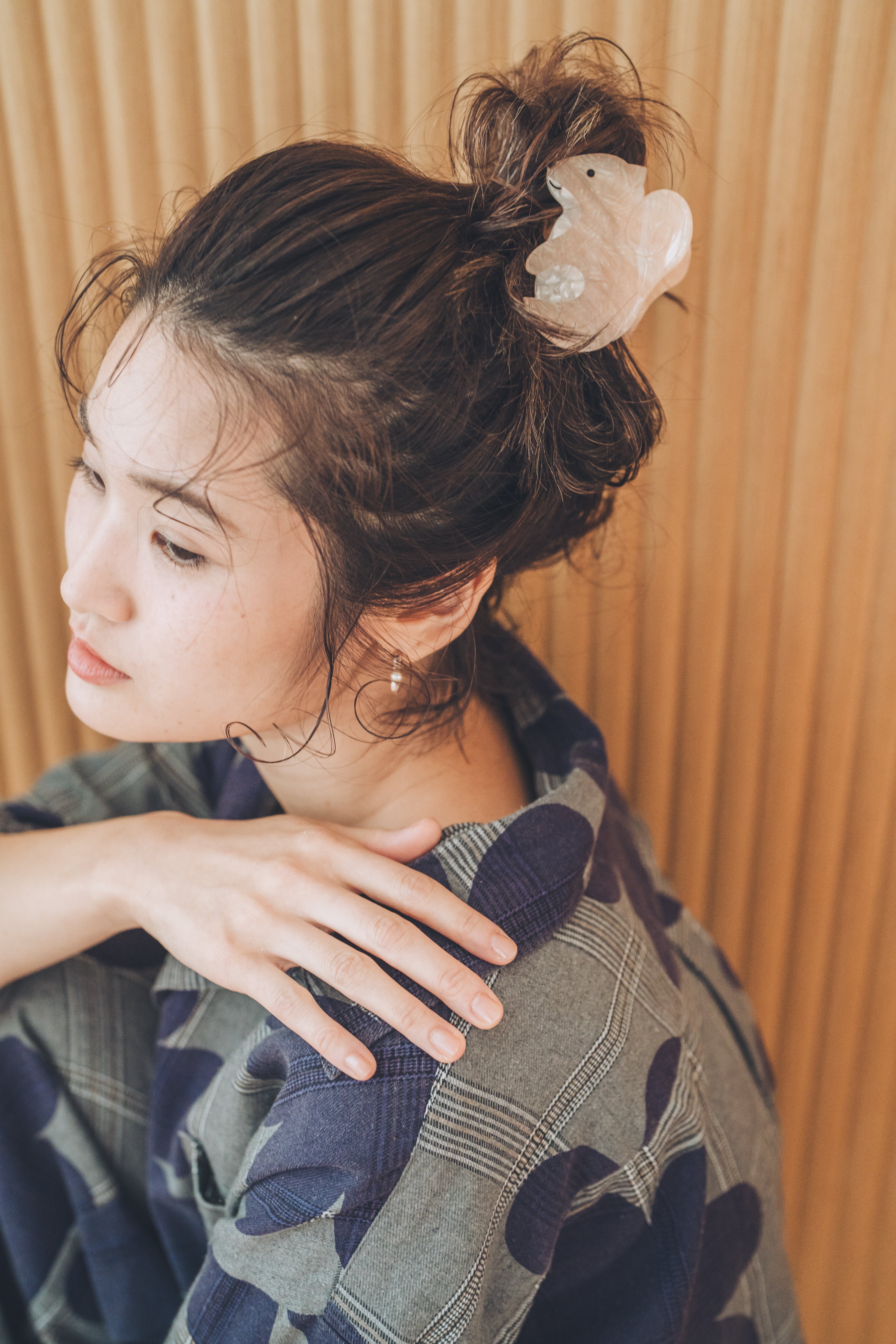 りすのヘアヘアクリップを販売 動物のヘアクリップ、ヘアアクセサリー