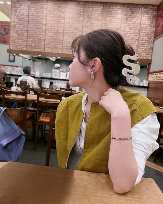 蛇のヘアクリップ 陸の生き物