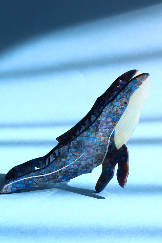 ザトウクジラのヘアクリップ　海の生き物