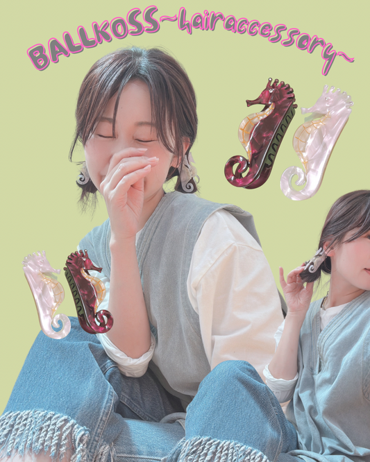 タツノオトシゴのヘアクリップ　ミニクリップ