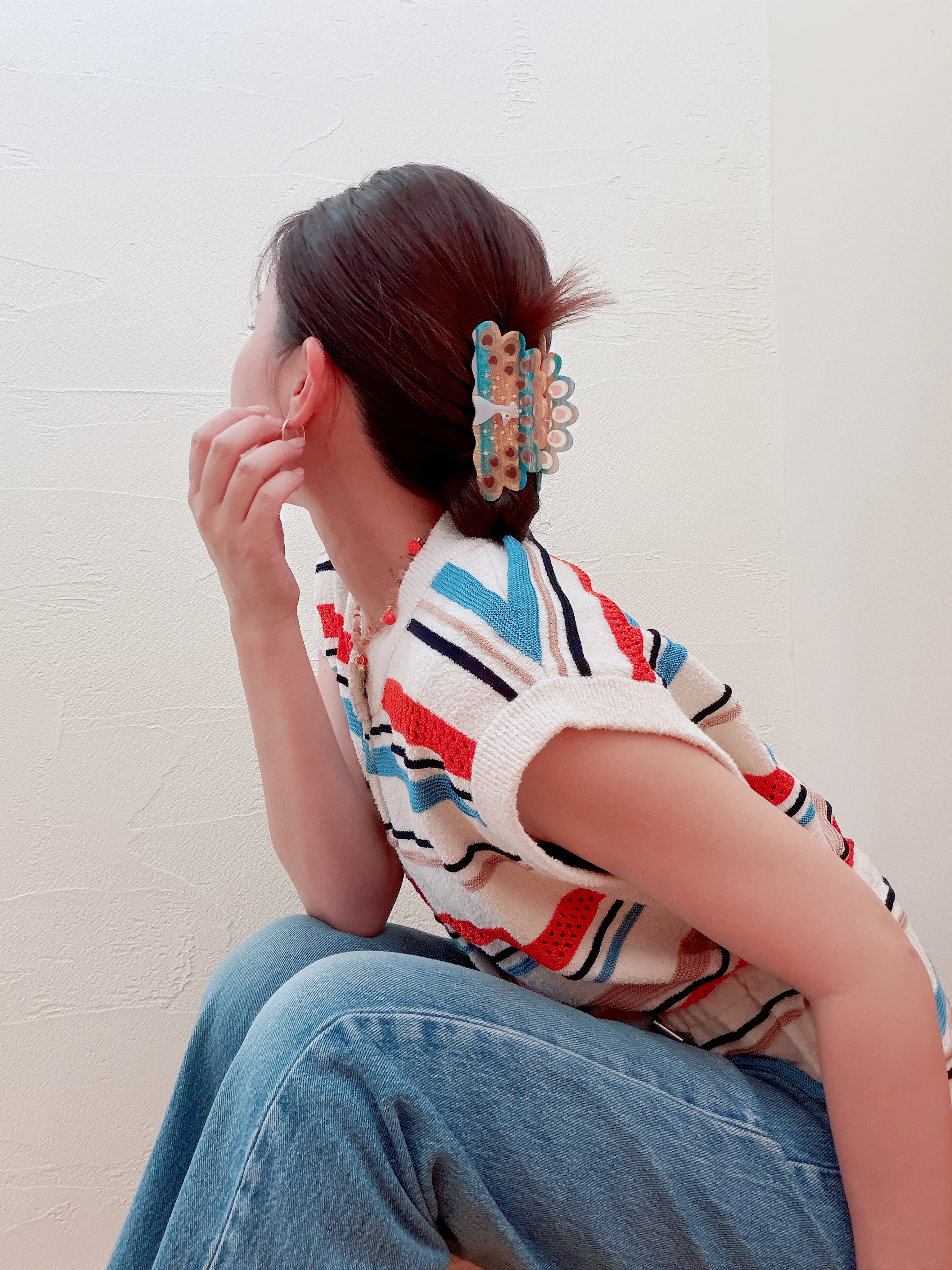 プラスメイト　リアルくじ　C賞 アクリルヘアクリップ　小鳥遊聖 孔雀のヘアクリップ RoyalPeacockcollection[Tropical]｜ヘア