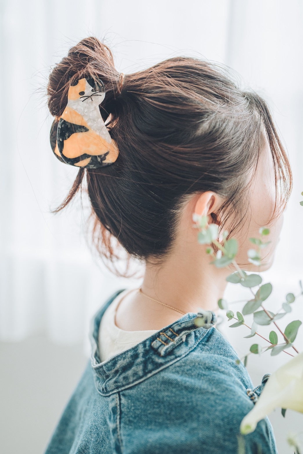 三毛猫のヘアヘアクリップを販売 動物のヘアクリップ、ヘア